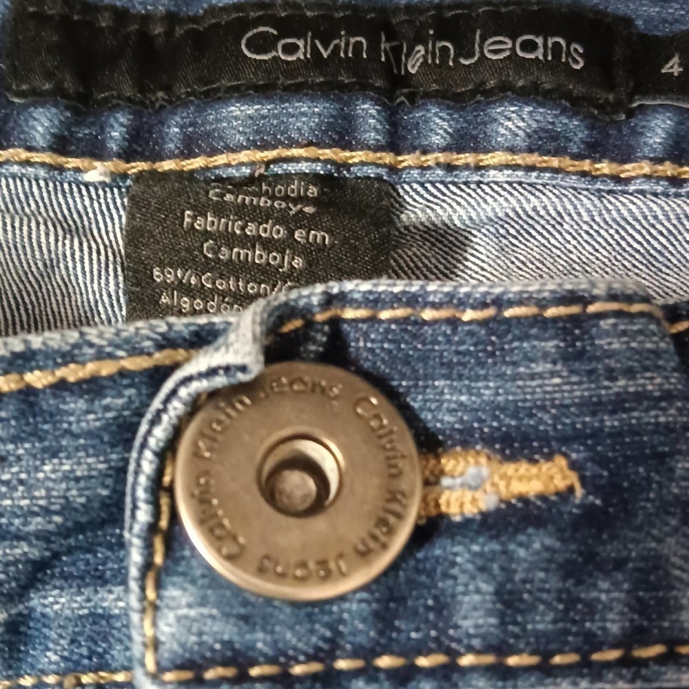 CALVIN Klein Women's Flare Jeans Blue Denim Medium Wash Low Rise Bootcut Sz 4 - Picture 10 of 10